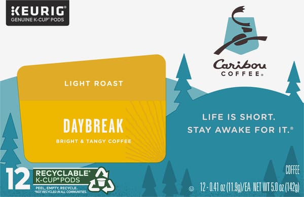 Caribou Daybreak Morning Blend Light Roast Coffee K