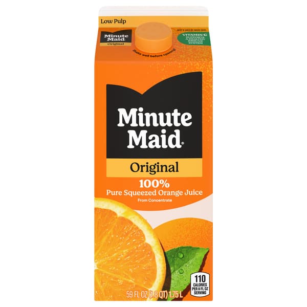 Minute Maid Original Orange Juice Low Pulp