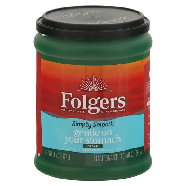 Folgers Coffee, Ground, Mild Roast, Decaffeinated