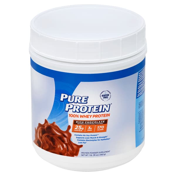 Pure Protein 100% Whey Protein Gluten Free Rich Chocolate