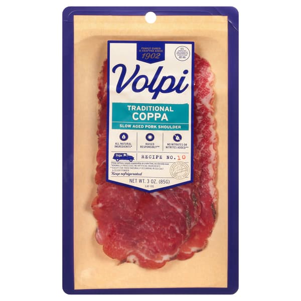 Volpi Prep Coppa Dry Cured Pork Shoulder (Sliced