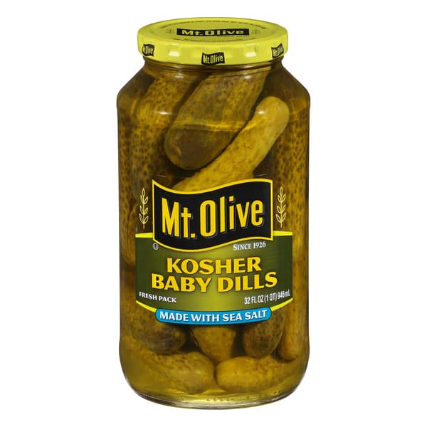 Mt. Olive Kosher Baby Dills Made With Sea Salt