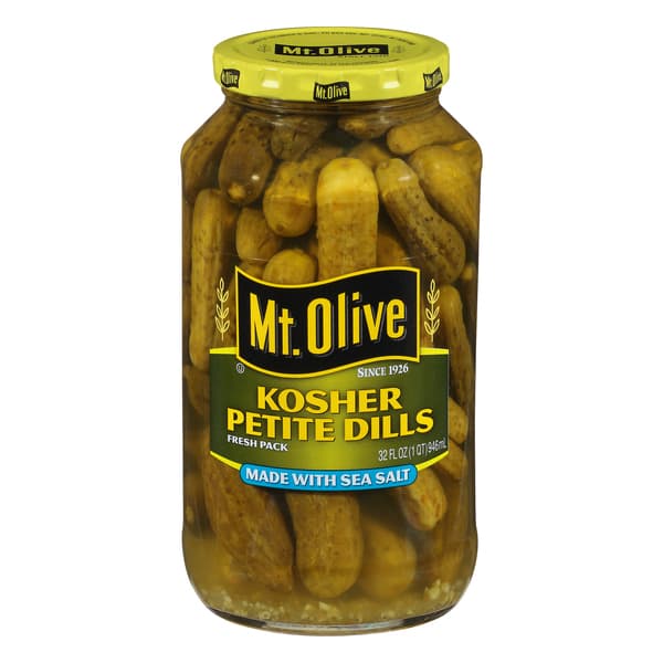 Mt. Olive Kosher Petite Dills Made With Sea Salt