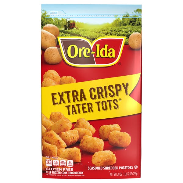 Is it Soy Free? Ore-ida Extra Crispy Tater Tots Seasoned Shredded Potatoes Bag