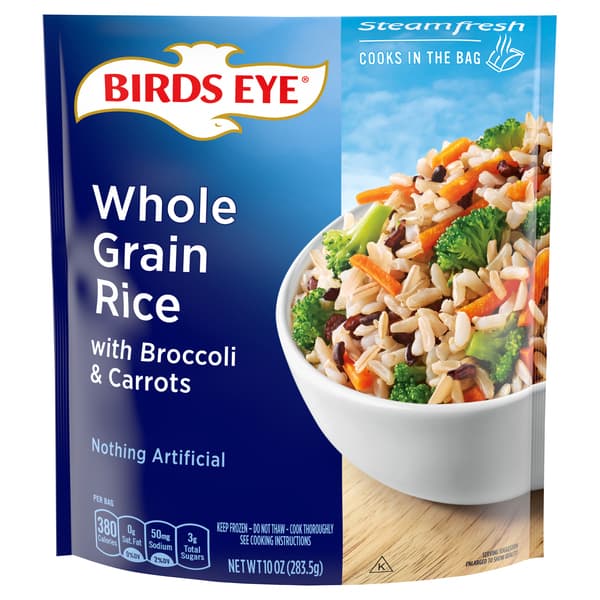 Birds Eye Steamfresh Whole Grain Rice With Broccoli & Carrots