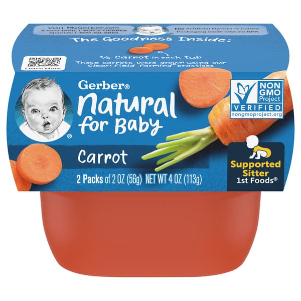 Gerber 1St Foods Natural Carrot Baby Food Tub