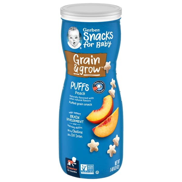 Gerber Crawler Puffs Peach