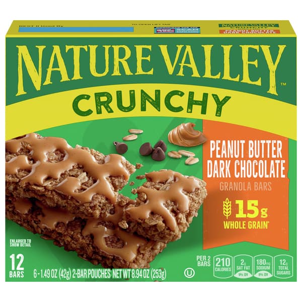 Nature Valley Crunchy Peanut Butter Dark Chocolate Granola Bars