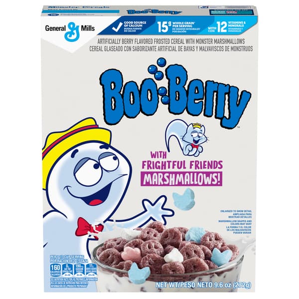 General Mills Boo Berry Frosted Cereal + Marshmallow Bits Berry Flavor