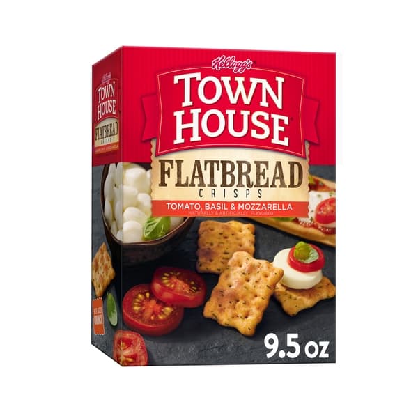Town House Flatbread Crisps Tomato Basil & Mozzarella