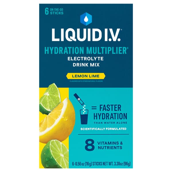 Liquid I.v. Hydration Multiplier Electrolyte Powder Packet Drink Mix, Lemon Lime