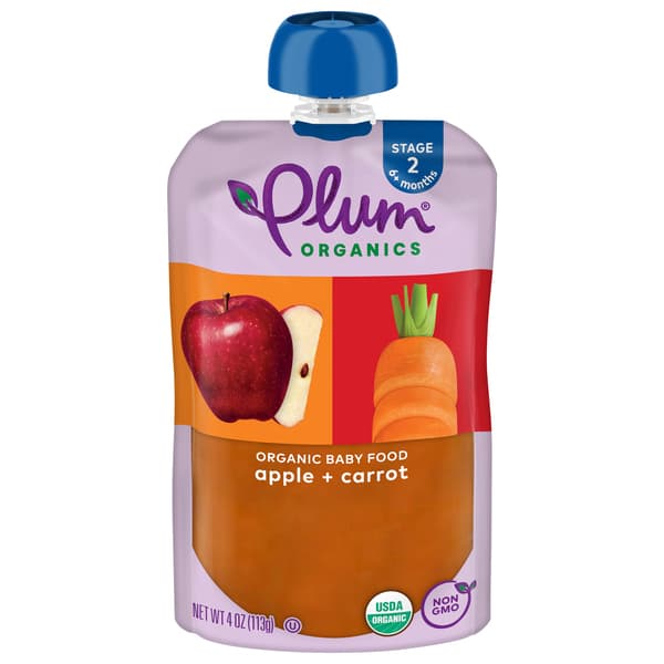 Plum Organics 2Nd Blends Apple & Carrot