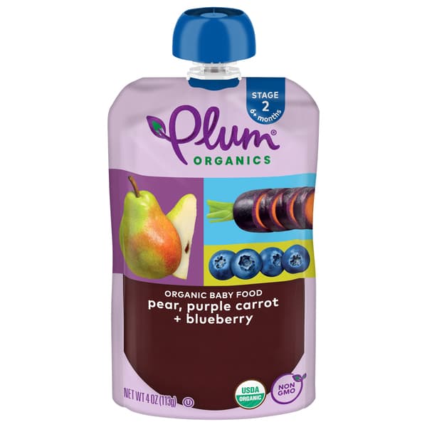 Plum Organics 2Nd Blends Pear Purple Carrot & Blueberry
