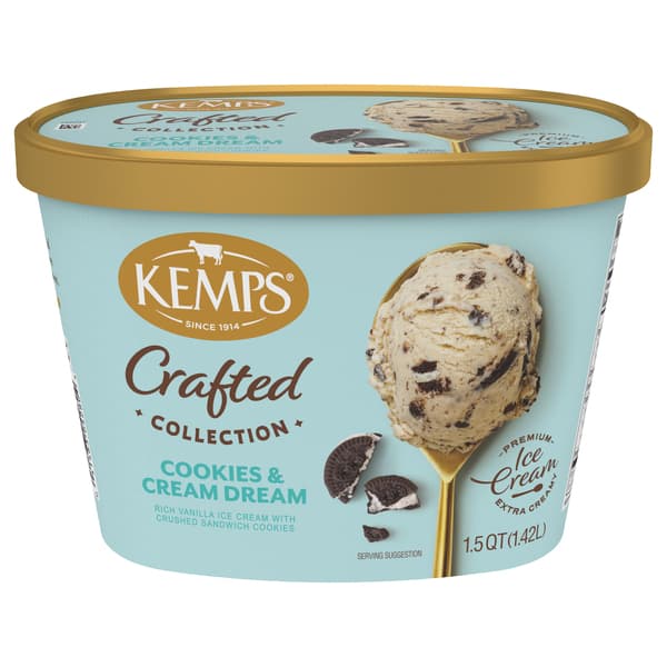 Kemps Simply Crafted Premium Ice Cream Cookies & Cream Dream