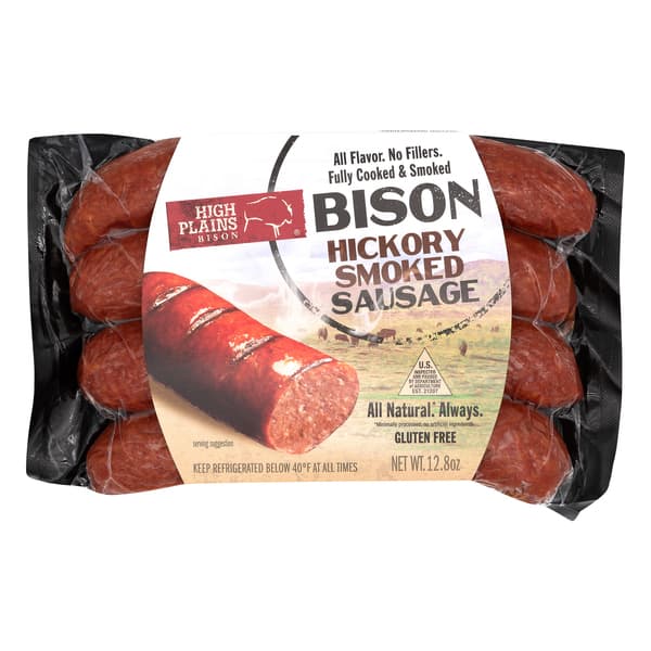 High Plains Bison Sausage Hickory Smoked All Natural