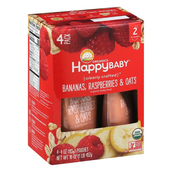 Happy Baby Bananas Raspberries & Oats