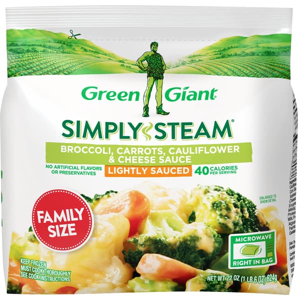 Green Giant Simply Steam Broccoli Carrots Cauliflower & Cheese Sauce