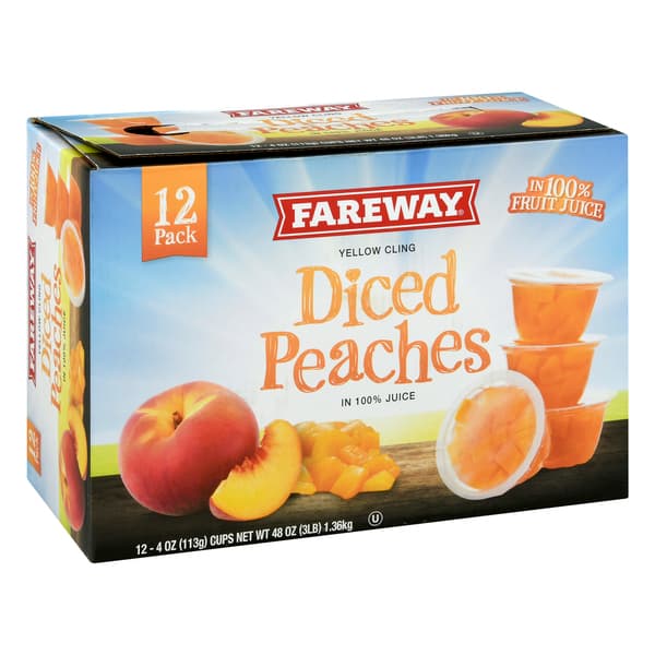 Fareway Yellow Cling Diced Peaches In 100% Juice