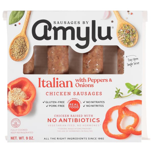 Amylu Italian With Peppers & Onions Chicken Sausage