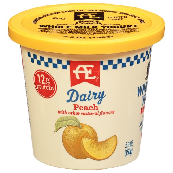 Ae Dairy Peach Whole Milk Yogurt