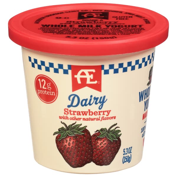 Ae Dairy Strawberry Whole Milk Yogurt