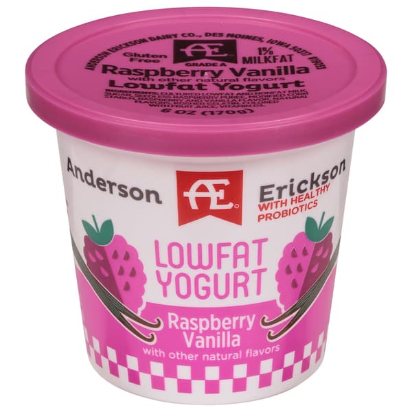 Ae Dairy Raspberry Vanilla Lowfat Yogurt