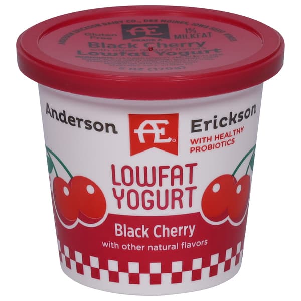 Ae Dairy Black Cherry Lowfat Yogurt