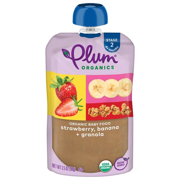 Plum Organics 2Nd Blends Strawberry Banana & Granola