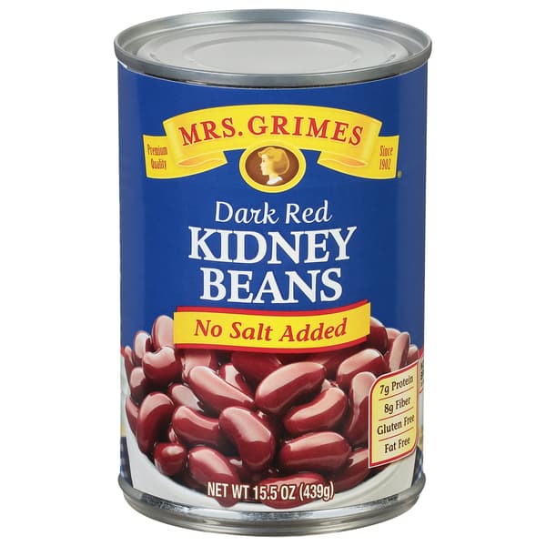 Mrs. Grimes Dark Red Kidney Beans No Salt Added