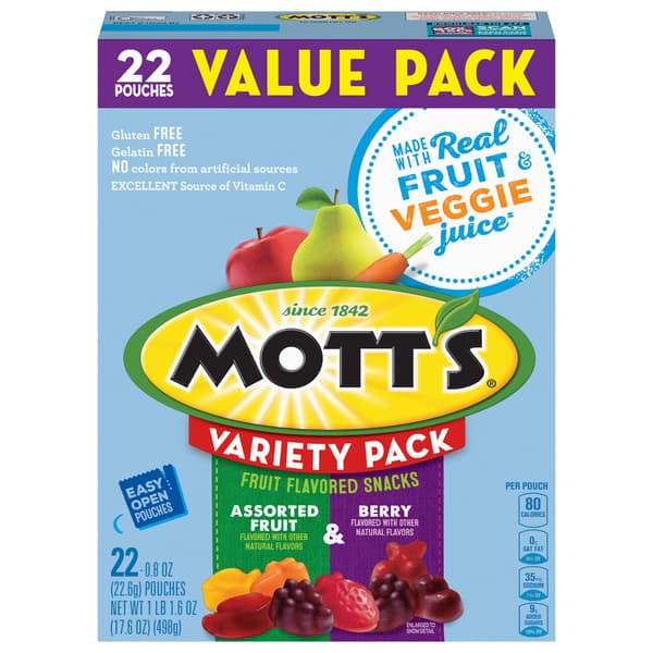 Betty Crocker Value Pack Mott'S Variety Pack Fruit Snacks