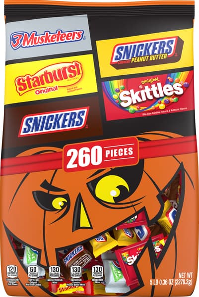 Snickers Skittles Starburst And 3 Musketeers Assorted Bulk Variety Pack Halloween Candy