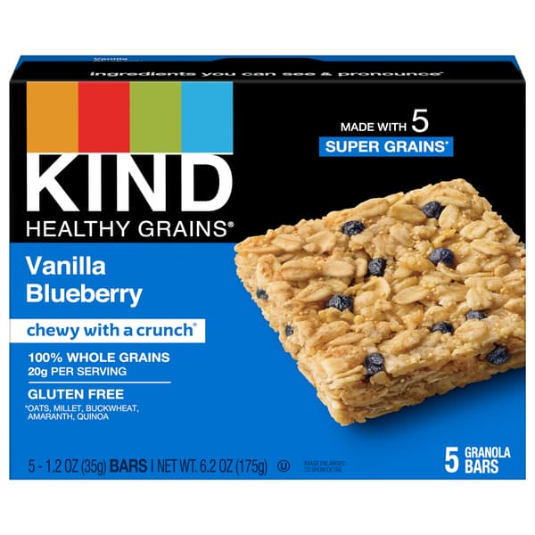 Kind Healthy Grains Granola Bars Vanilla Blueberry