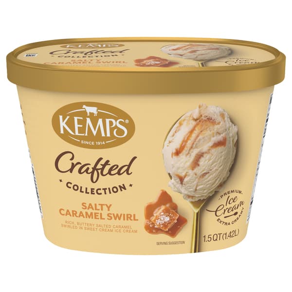 Kemps Simply Crafted Premium Ice Cream Salty Caramel Swirl
