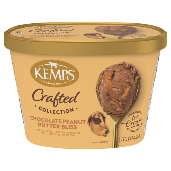 Kemps Simply Crafted Premium Ice Cream Chocolate Peanut Butter Bliss