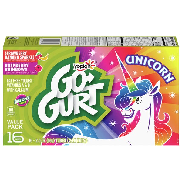 Is it Vegan? Go-gurt Unicorn Low Fat Yogurt Variety Pack, Yogurtes