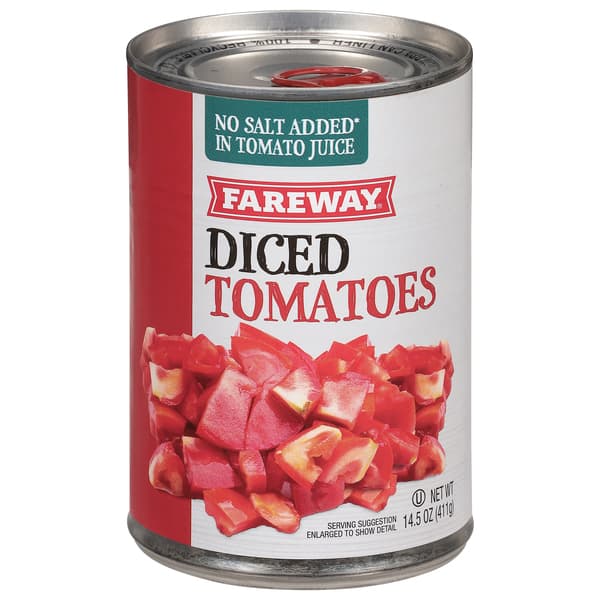 Fareway Diced Tomatoes No Salt Added