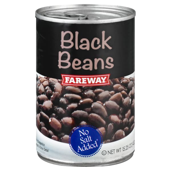 Fareway Black Beans No Salt Added