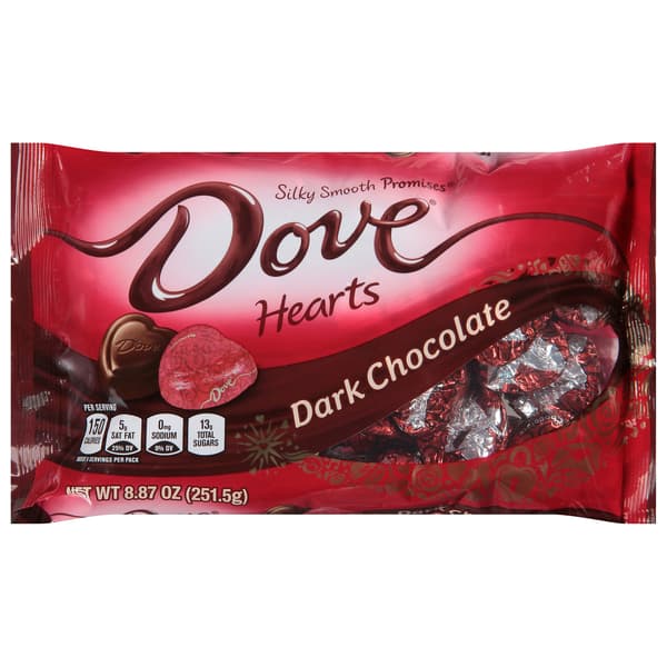 Dove Dark Chocolate Valentine Hearts