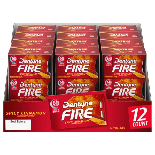 Dentyne Fire Spicy Cinnamon Sugar Free Gum