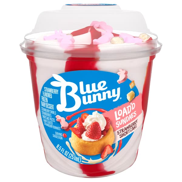 Blue Bunny Load'D Sundaes Strawberry Shortcake