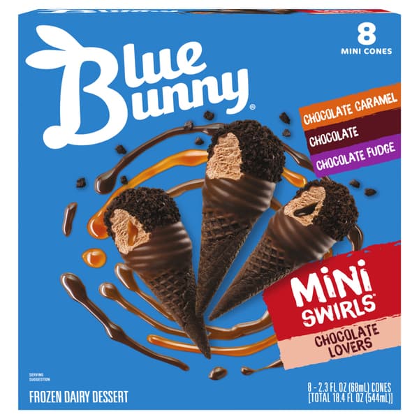 Blue Bunny Mini Swirls Variety Pack Chocolate Lovers