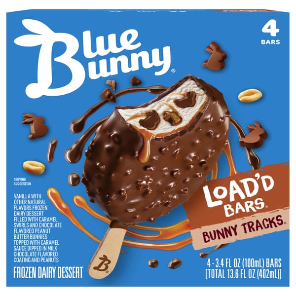 Blue Bunny Load'D Bars Bunny Tracks