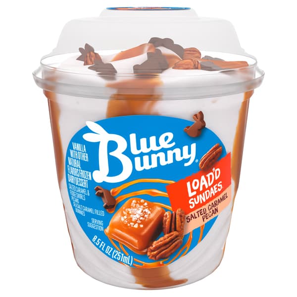 Blue Bunny Load'D Sundaes Salted Caramel Pecan
