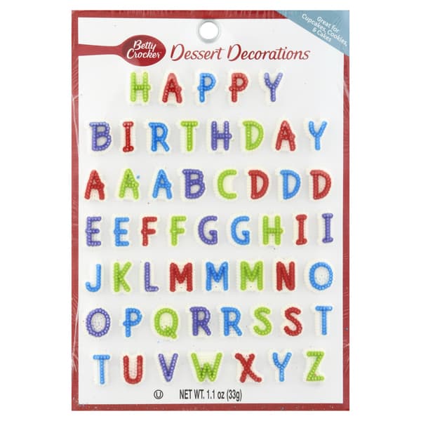 Betty Crocker Candy Cake Decorations Happy Birthday