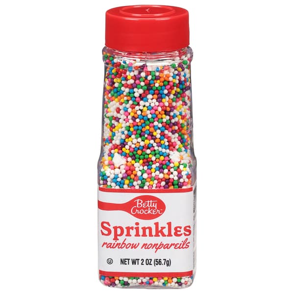Betty Crocker Decorating Decors Sprinkles Rainbow Nonpareil