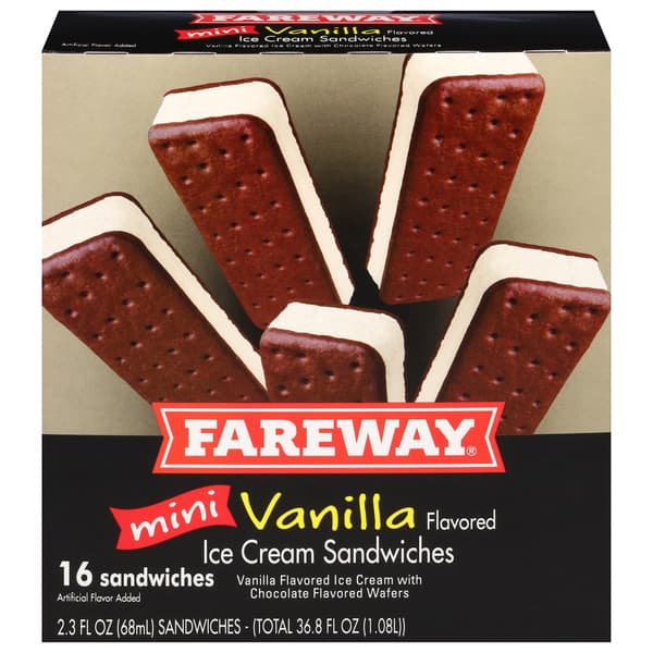 Fareway Mini Vanilla Ice Cream Sandwiches