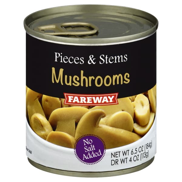Fareway Mushroom Pieces & Stems No Salt Added
