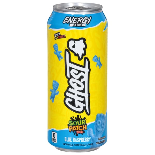 Ghost Sour Patch Kids Blue Raspberry Energy