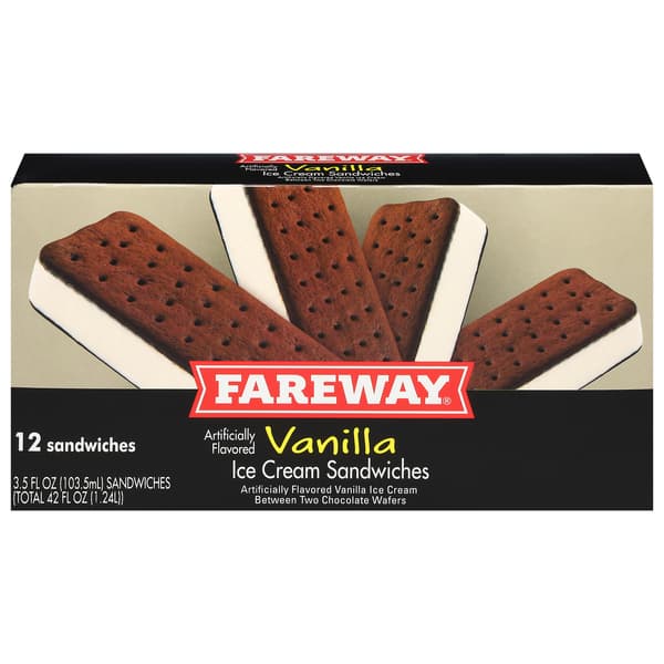 Fareway Vanilla Ice Cream Sandwiches