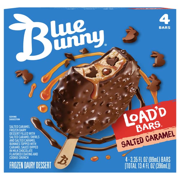 Blue Bunny Load'D Bars Salted Caramel